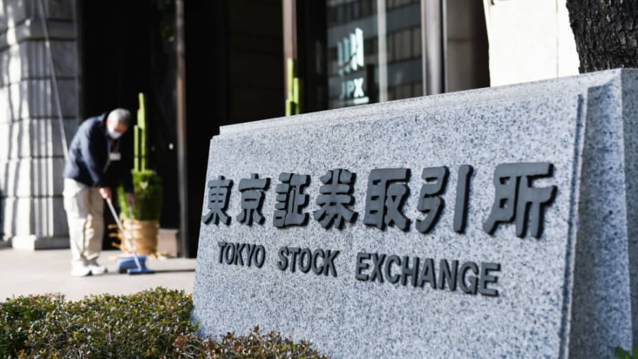 Asia-Pacific markets trade mixed after overnight sell-off on Wall Street; Sony shares tumble 9%
