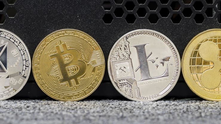 Cryptocurrencies tumble, with bitcoin falling 7% and ether down 8% in the last 24 hours